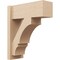 Ekena Millwork 8-in W x 20-in D x 24-in H Balboa Block Rough Cedar Woodgrain TimberThane Outlooker, Primed Tan OUTUR080X20X24BOA44RCPR - alternate 1